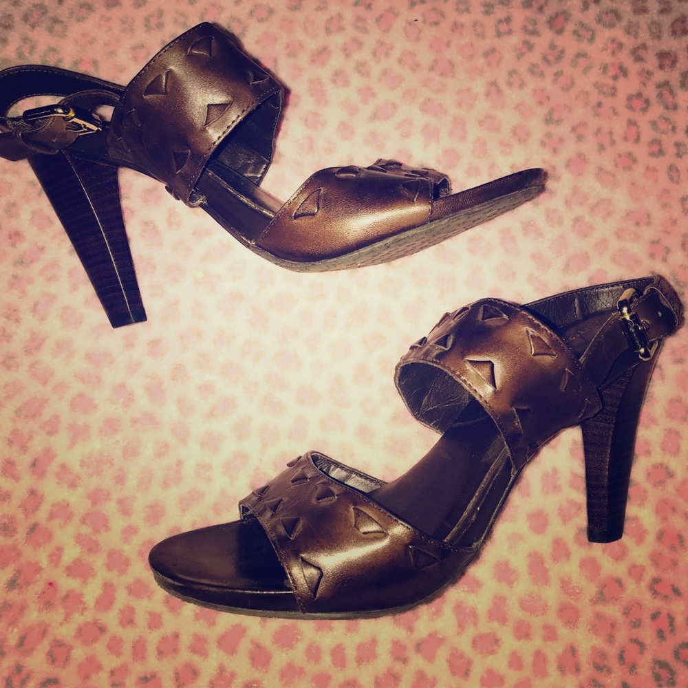 Antonio Melani Brown Leather Sandals